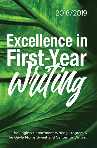 Cover of Excellence in First-Year Writing 2018/2019