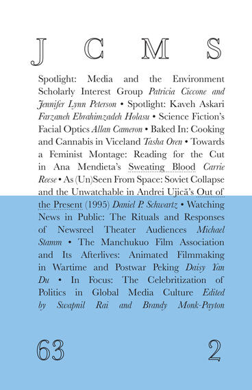 Cover of Journal of Cinema and Media Studies, vol. 63, no. 2